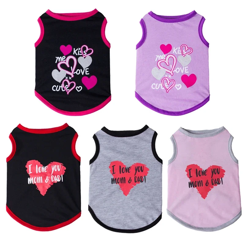 Cute Print Cat Dog Sleeveless Vest Summer Pet Clothes Fabric No Pilling for Small Dogs Chihuahua Yorkshire Puppy Clothing Shirt - imagen 3