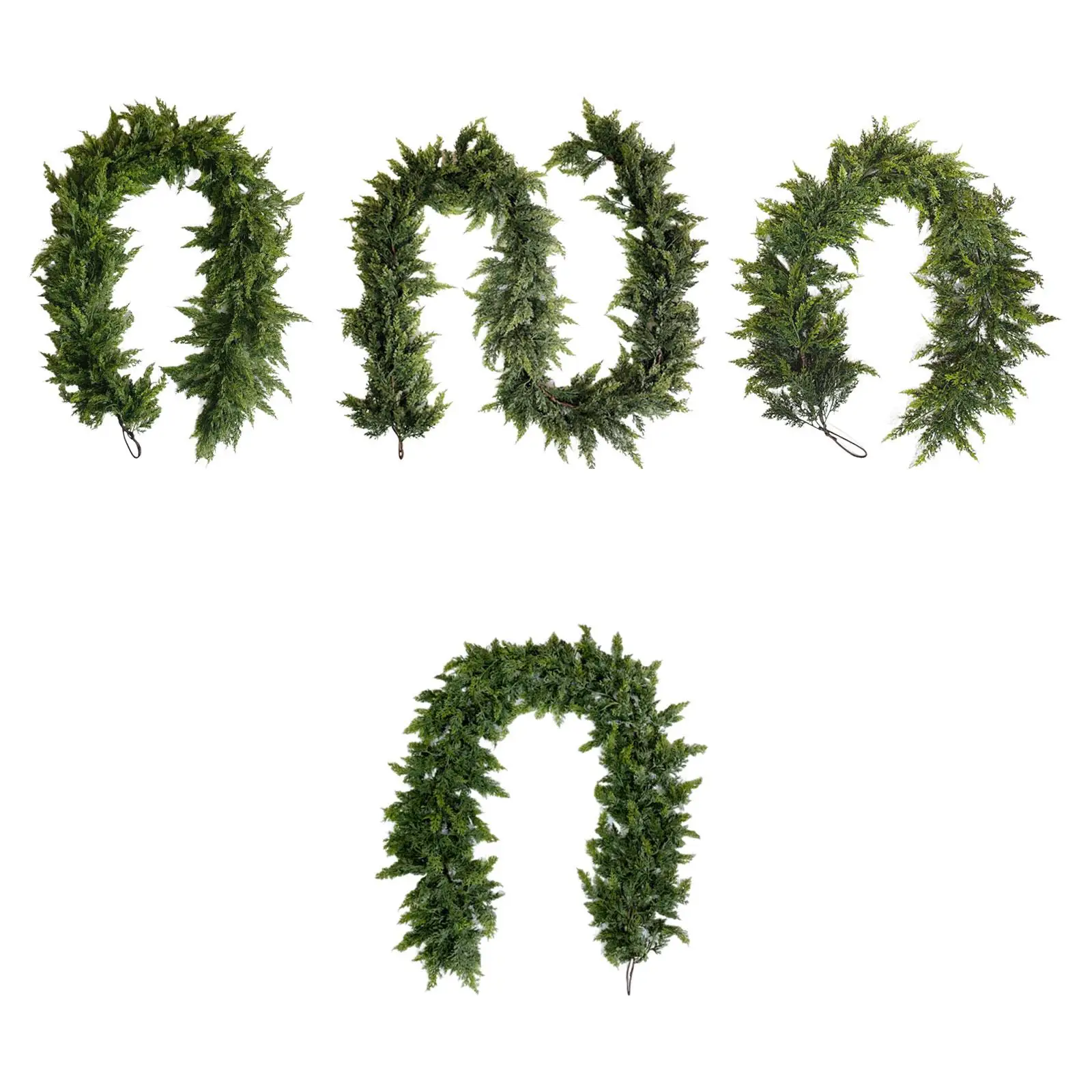 Simulation Rattan Winter Greenery Real Touch Christmas Tree Pendant Green Plant - imagen 2