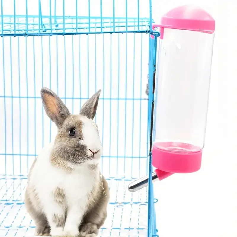 Botella de agua automática para mascotas, Color sólido, Material PE, Ideal para conejos, visón, gato, ardilla, con bolígrafo, 400ml, 1 ud. - imagen 4