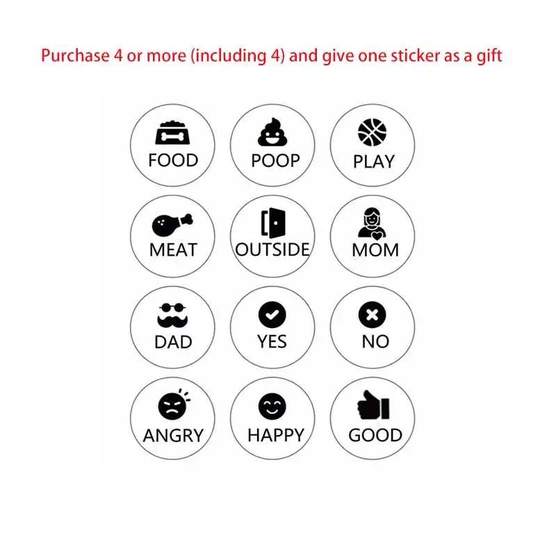 Botón de grabación personalizado para perro, 11 estilos para comunicación, botón de grabación de voz, zumbador de entrenamiento de mascotas, accesorios para perros - imagen 2