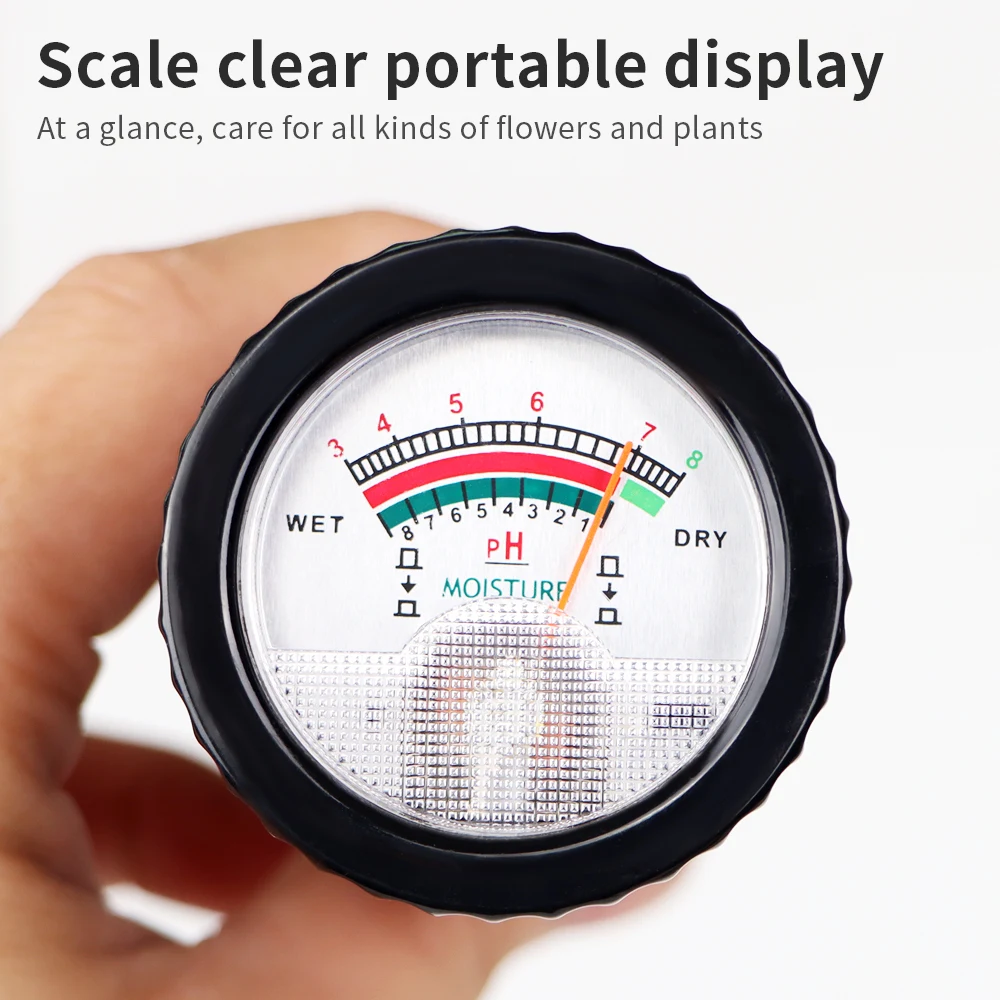 Medidor portatil de humedad y pH del suelo para jardin y plantas - imagen 4