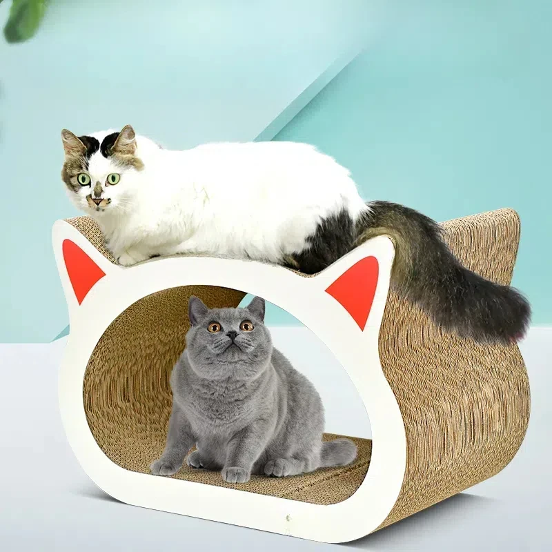 Rascador de cartón corrugado para gatos, juego de Tablas de rascar para gatitos, juguete para gatos, salón para gatos - imagen 3