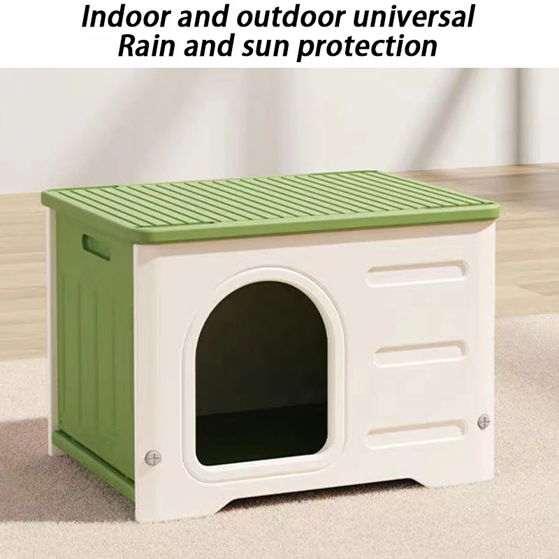 Casa para gatos callejeros al aire libre, Villa impermeable, casa para gatos a prueba de lluvia, jaulas para interiores, nido para gatos exteriores para las cuatro estaciones, suministros para perros pequeños - imagen 3