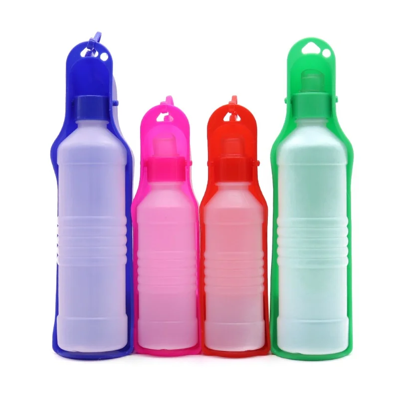 Bebedero plegable para mascotas, cuenco de agua portátil para perros y gatos, botella de agua de viaje para mascotas de 500ML/250ML, cuenco de plástico para beber al aire libre - imagen 2
