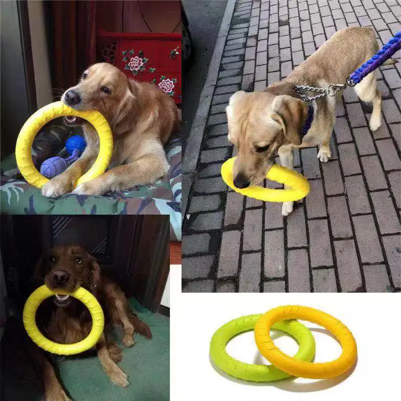 Juguetes para perros, disco volador para mascotas, anillo de entrenamiento, extractor, antimordedura, suministros interactivos flotantes, juguetes para perros, masticación agresiva - imagen 4