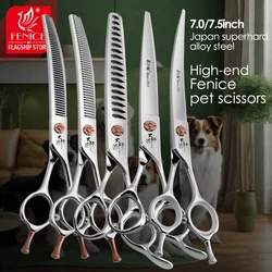 Tijeras de aseo para perros – Kit recto y curvo 7 pulgadas