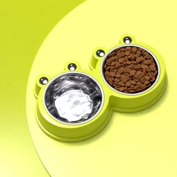 Comedero antiderrames acero inoxidable para gato y perro – Forma rana