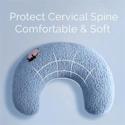 Almohada en U para perros pequeños y gatos – Protector de cuello lavable