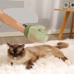 Nuevos guantes para gatos para mascotas, peine para bañarse, cepillo para el pelo de perros, removedor de pelo de alfombra, herramienta de afeitado de pelo de gato