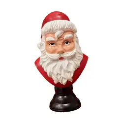 Estatuilla de Papá Noel, estatua de medio cuerpo de resina, adorno navideño, decoración navideña para el hogar, sala de estar, centro de mesa