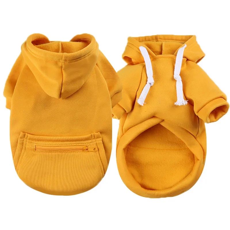 Otoño e Invierno, ropa para perros pequeños, medianos y grandes con bolsillo con cremallera, suéter para gatos, suministros para mascotas de Pomerania - imagen 5