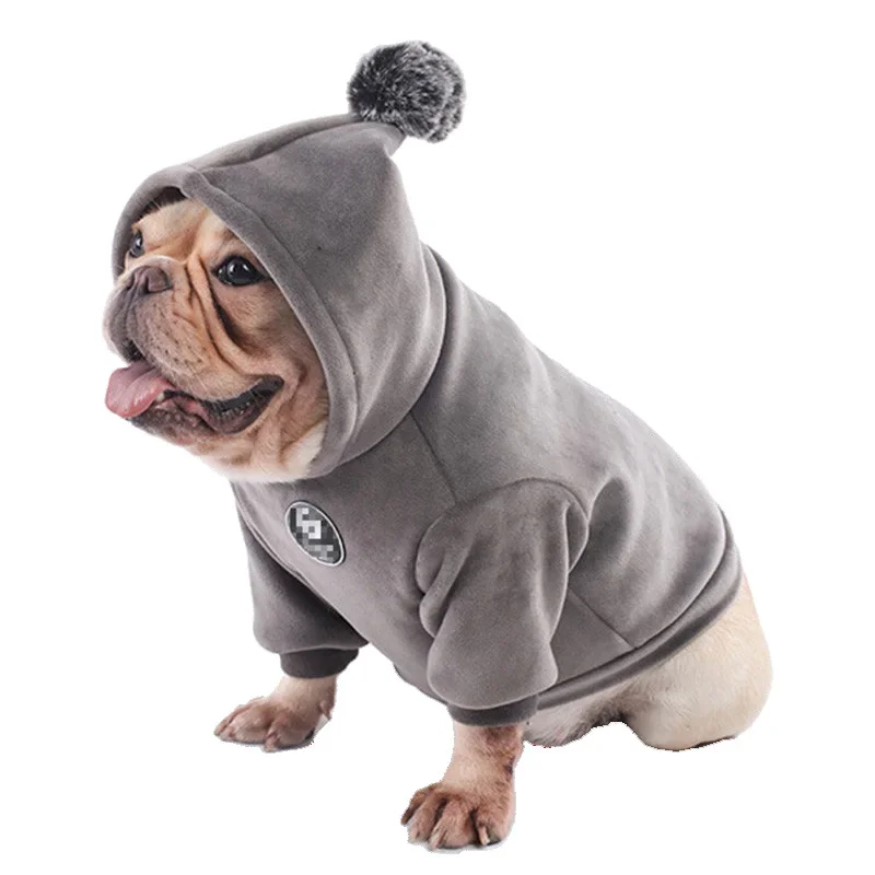 Fashion French Bulldog Pug Dog Coat Jacket for Small Medium Dogs Winter Warm Pet Clothes Puppy Yorkies Sweatshirt Pets Clothing - imagen 3