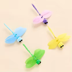 Cabezal de repuesto de libélula de plumas, palo de Teaser para gatos, cabezales de cambio, juguetes, suministros para mascotas, 4 Uds.