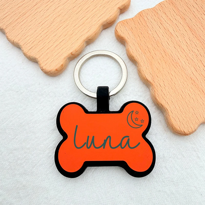 Placa de identificación personalizable silicona para perros y gatos - imagen 5