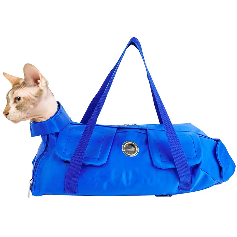 Bolsa de viaje portátil para mascotas, mochila plegable suave para Hospital, bolsa para gatos, bolsa para rascar, bolsa fija especial para inyección de uñas para gatos - imagen 2