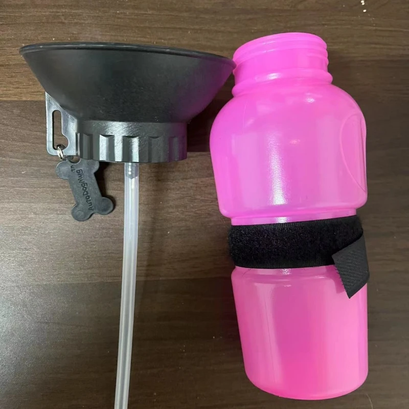 Botella de agua portátil para mascotas, taza para beber al aire libre de 500ml con cuenco alimentador para apretar, diseño a prueba de fugas para caminar, senderismo y viajes - imagen 2
