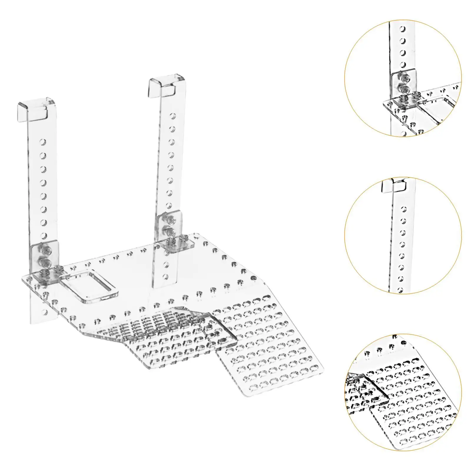 Acrylic Turtle Basking Platform Reptile Tank Ladder Turtle Ramp Climbing Shelf for Frog
