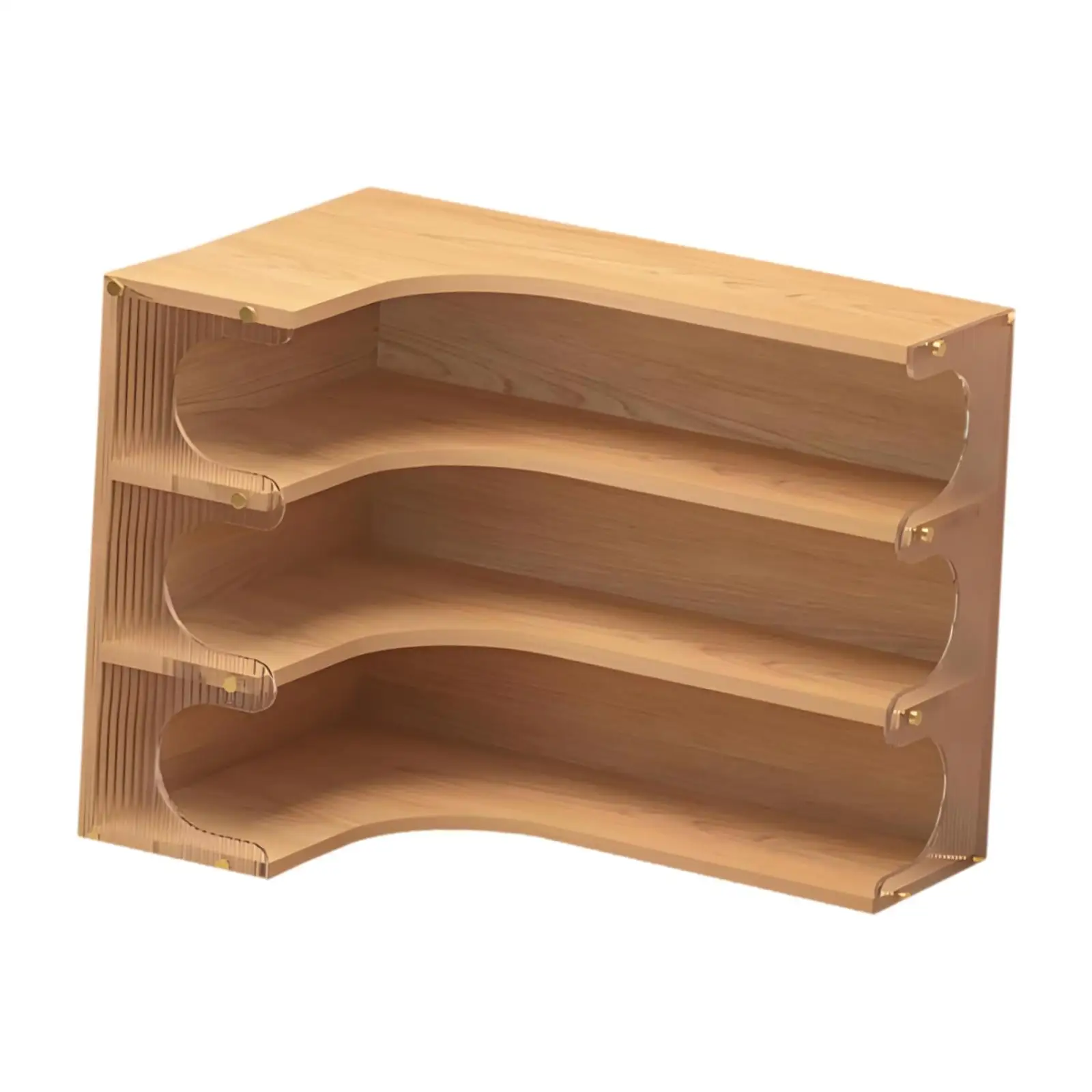 Desktop Corner Organizer Rack Wood Storage Shelf for Apartment Kitchen Hotel Desktop Corner Organizer Rack Wood Storage Shelf for Apartment Kitchen Hotel