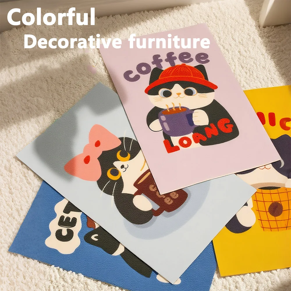 Alfombra antiarañazos para gatos, alfombra autoadhesiva recortable decorativa de dibujos animados, rascador para mascotas, muebles, Protector de pared para sofá - imagen 5