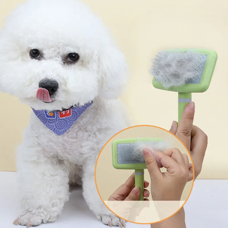 Dog Brush Pet Hair Remover Massage Dog Combs Pet Grooming Stainless Steel Brush for Dogs Knot Opening Cat Comb Dogs Accessories - imagen 2