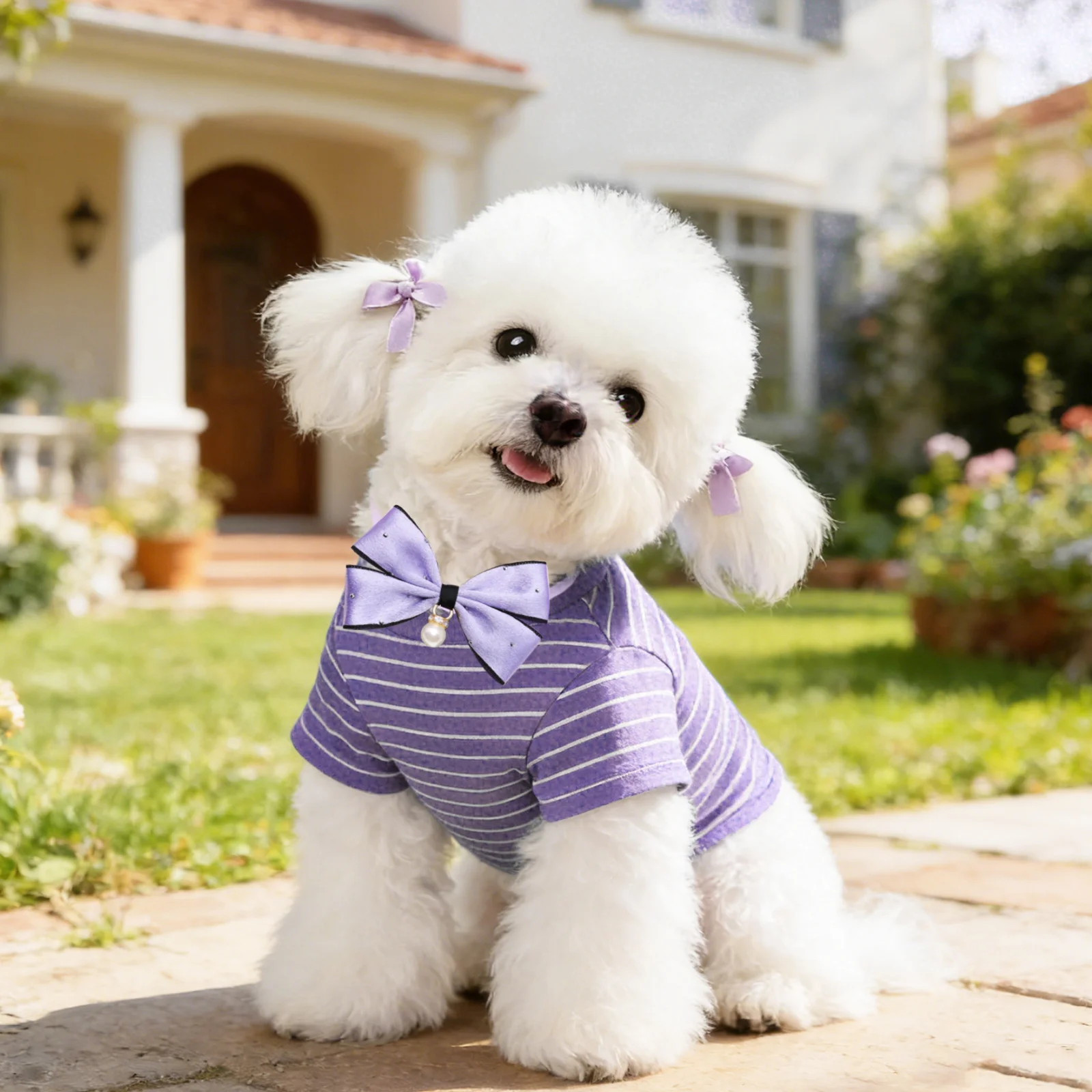 Collares con lazo de perlas para perros - Accesorios de moda - imagen 3