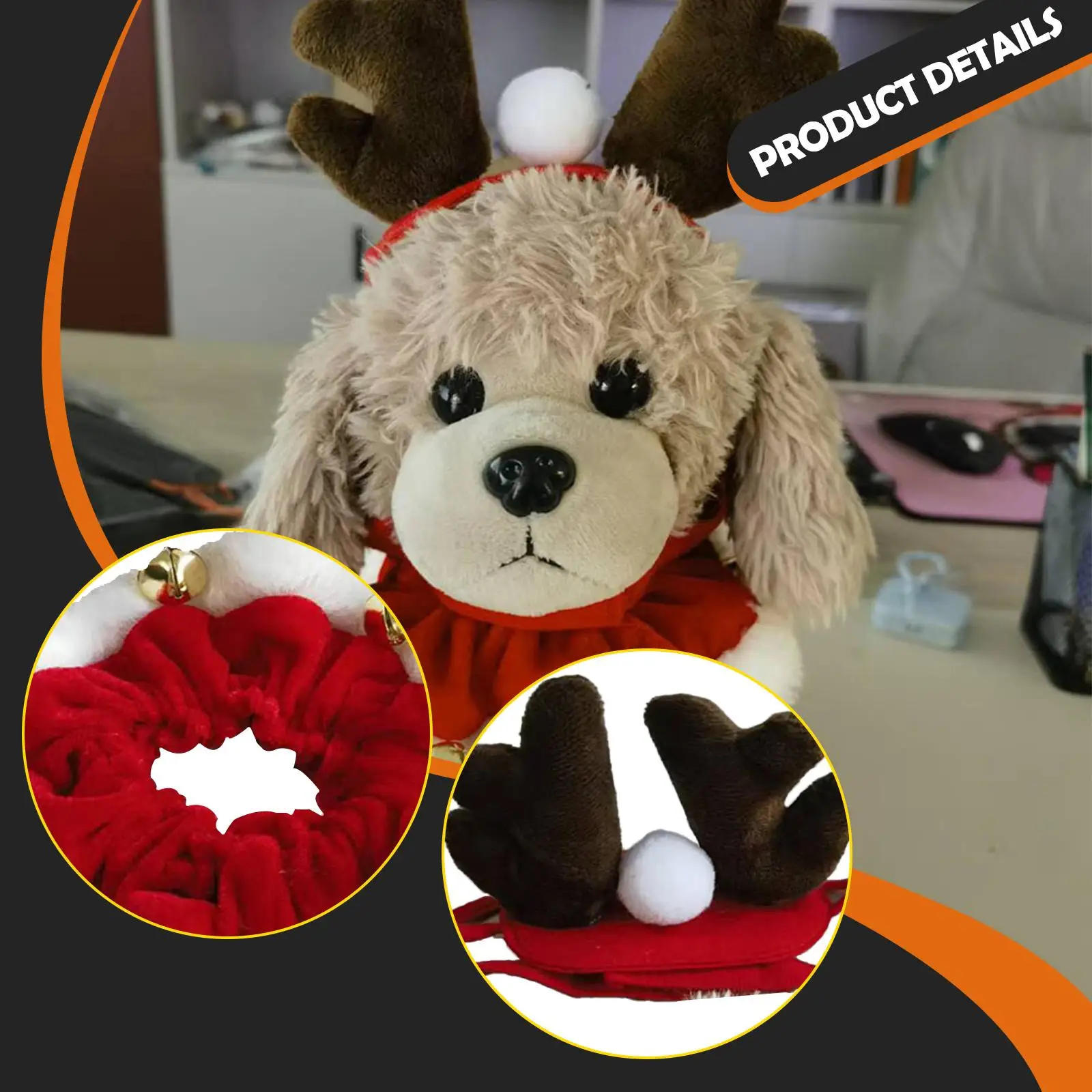 Traje de cuello de gato de Navidad, corbatas de vacaciones para mascotas para espectáculos de festivales y aseo - imagen 5