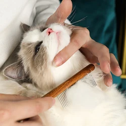 Peine para gatos acero inox mango de madera – Elimina pelo y parásitos