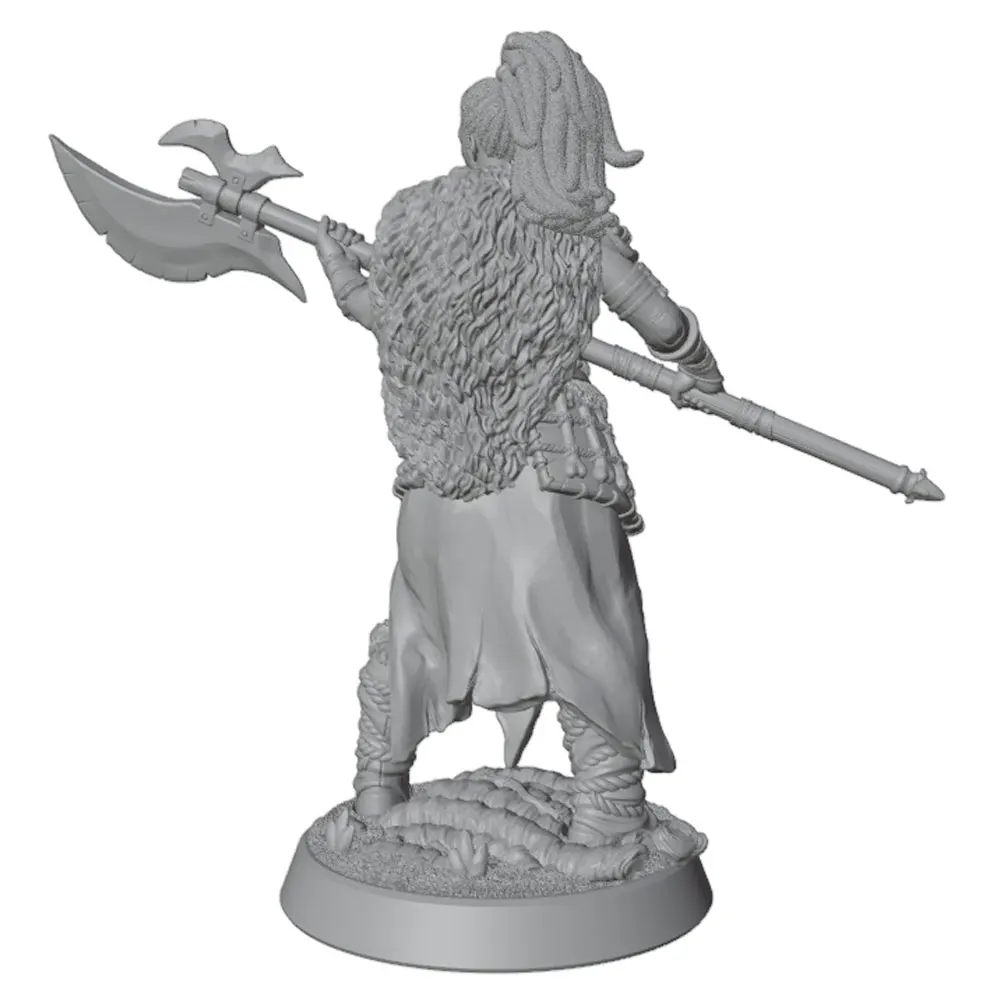 Juguete figura guerrero tribal sin pintar para dioramas gatos-perros - imagen 3