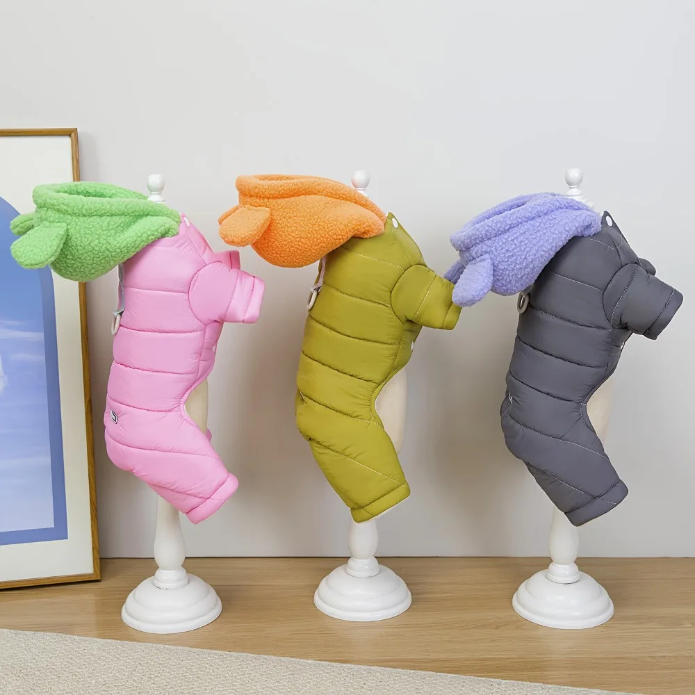 Warm Pet Costume Dog Cotton Clothes Cat Coat Cute Pet Hoodies Supplies Winter Four-Legged Clothes for Cats Small Medium Dogs - imagen 4