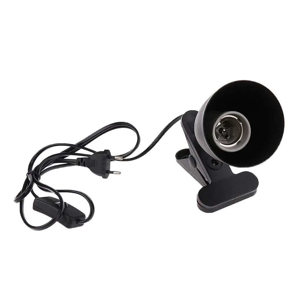 Bell Mouth Reptile Heat Light UVB Bulb Lamp Holder E27 EU Plug