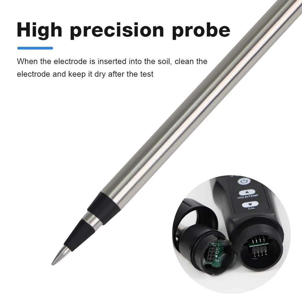 Medidor EC de suelo 2 en 1, probador de suelo Digital de mano, Detector de temperatura EC multifunción, analizador EC de suelo retroiluminado para jardín e invernadero - imagen 5