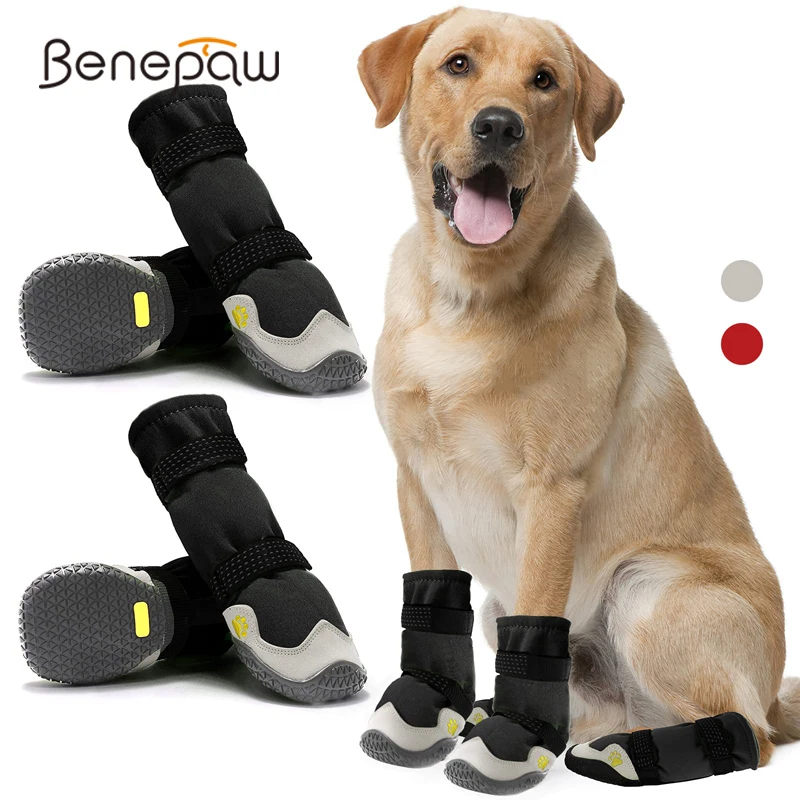 Benepaw botas impermeables perro - Vista principal de los zapatos antideslizantes