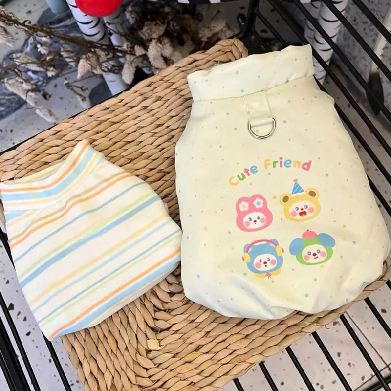 Schnauzer-ropa de invierno con correa, Chaqueta de algodón para mascotas, chaqueta sin mangas de peluche, abrigo maltés con estampado Animal - imagen 3