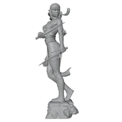 Miniatura guerrera sin pintar en resina para wargames