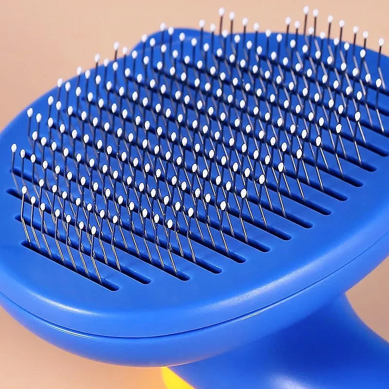 Cepillo para perros, peine autolimpiante para perros, cepillo de masaje para gatos, removedor de pelo para mascotas, peines automáticos para cepillos de aseo para perros, accesorios para mascotas - imagen 5