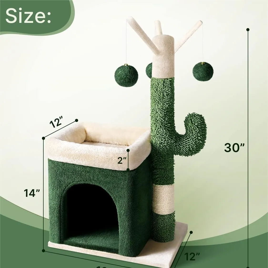 Rascador vertical de sisal para gatos con juguete integrado - imagen 4