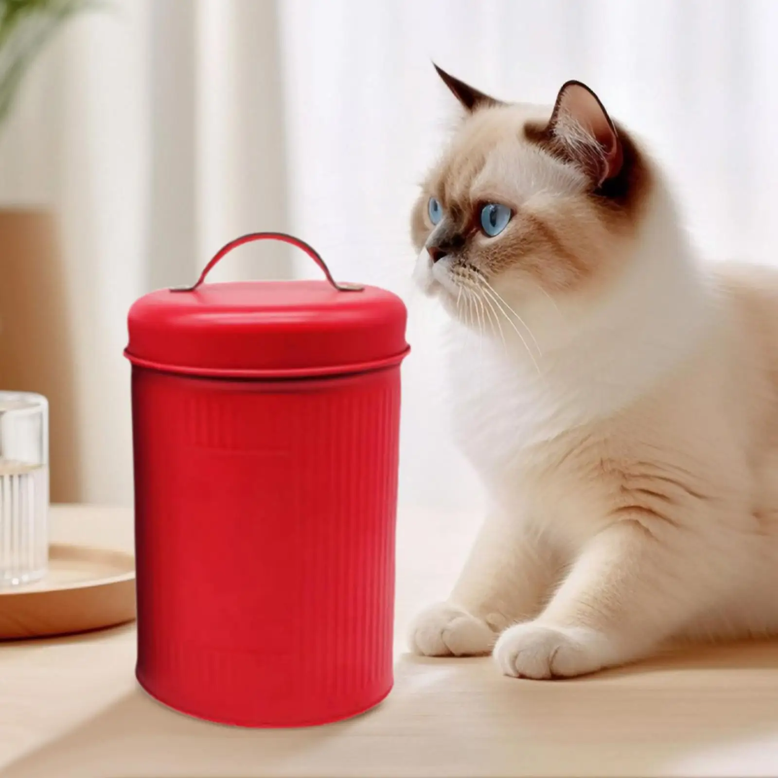 Dog Treat Container Airtight Sturdy Tank Dog Cookie Jar Canister Pet Food