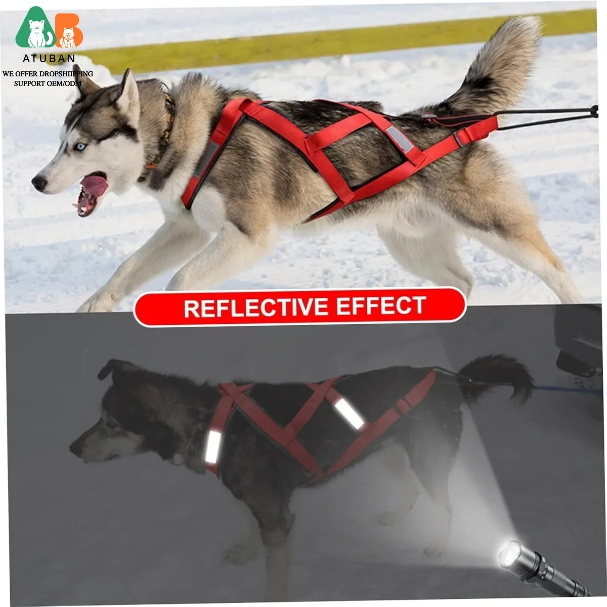 Arnés de trineo para perros grandes – tiro, tracción y canicross - imagen 3