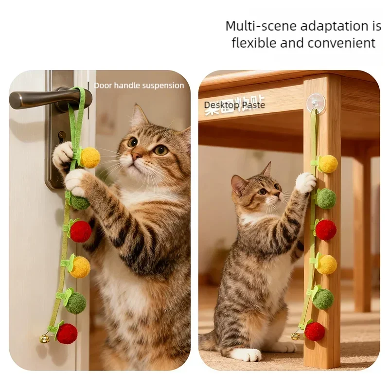 Juguete hilo con cascabel para gatos interactivo reduce aburrimiento - imagen 5