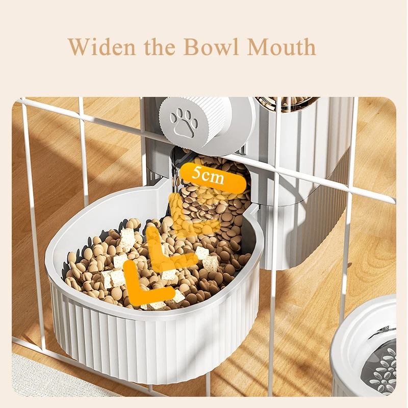 Alimentador automático para gatos, jaula colgante, dispensador de agua para mascotas para gatos, perros pequeños, contenedor de comida colgante 2 en 1, suministros para mascotas - imagen 5