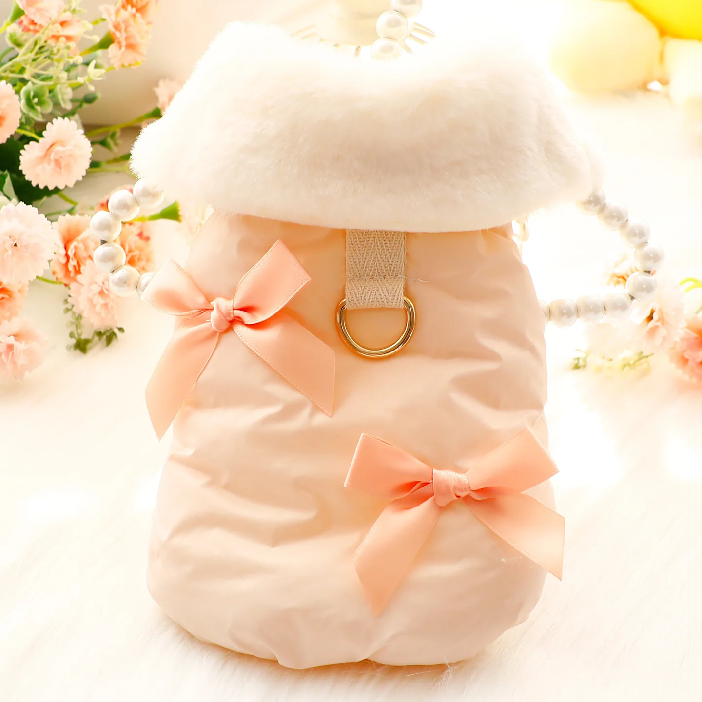 Lindo suéter de princesa para perros pequeños, ropa gruesa de algodón para invierno y otoño para mascotas, perfecta para perros pequeños de peluche - imagen 2