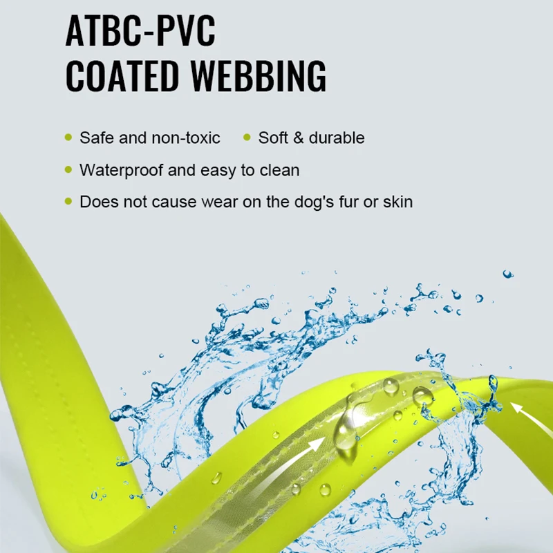 Truelove Collar para mascotas impermeable antiolor duradero ajustable PVC poliéster suave tela reflectante raya básica Collar para perro TLC5521 - imagen 4