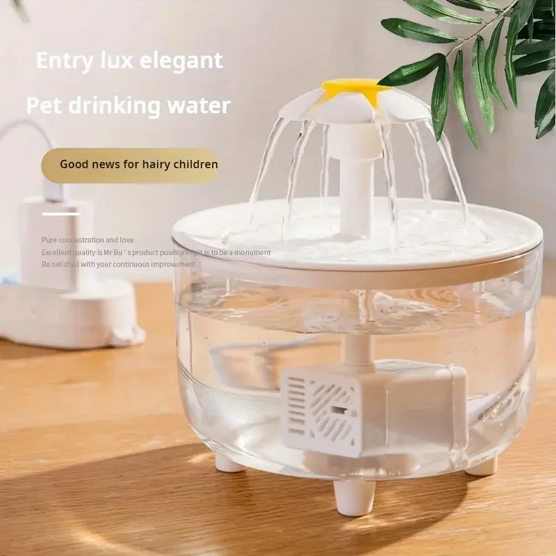 Fuente de agua automática silenciosa USB para gatos y perros - imagen 2