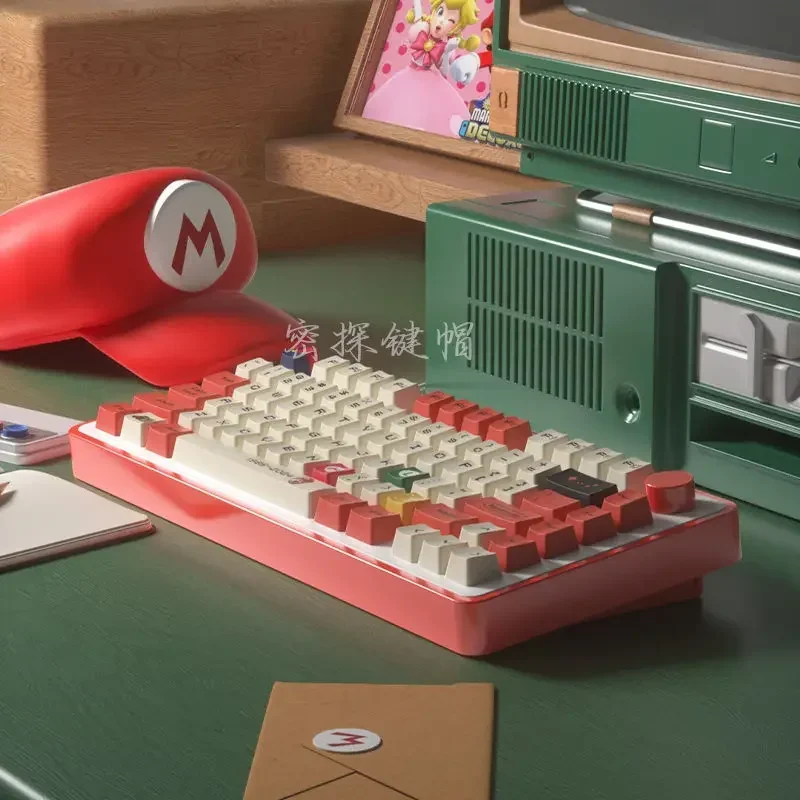 108 Uds Super Marios Bros Keycaps tapas de teclado para teclado mecánico elegante PBT estilo de juego teclado decorativo Keycaps regalo - imagen 5