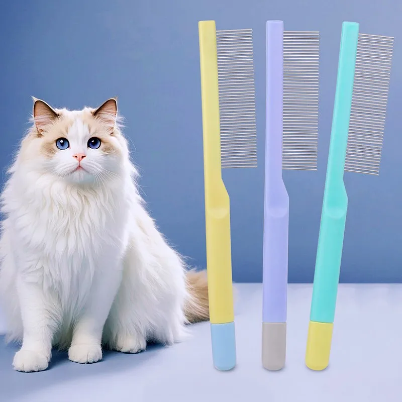 Peine cepillo acero inoxidable para gatos y perros: elimina pulgas