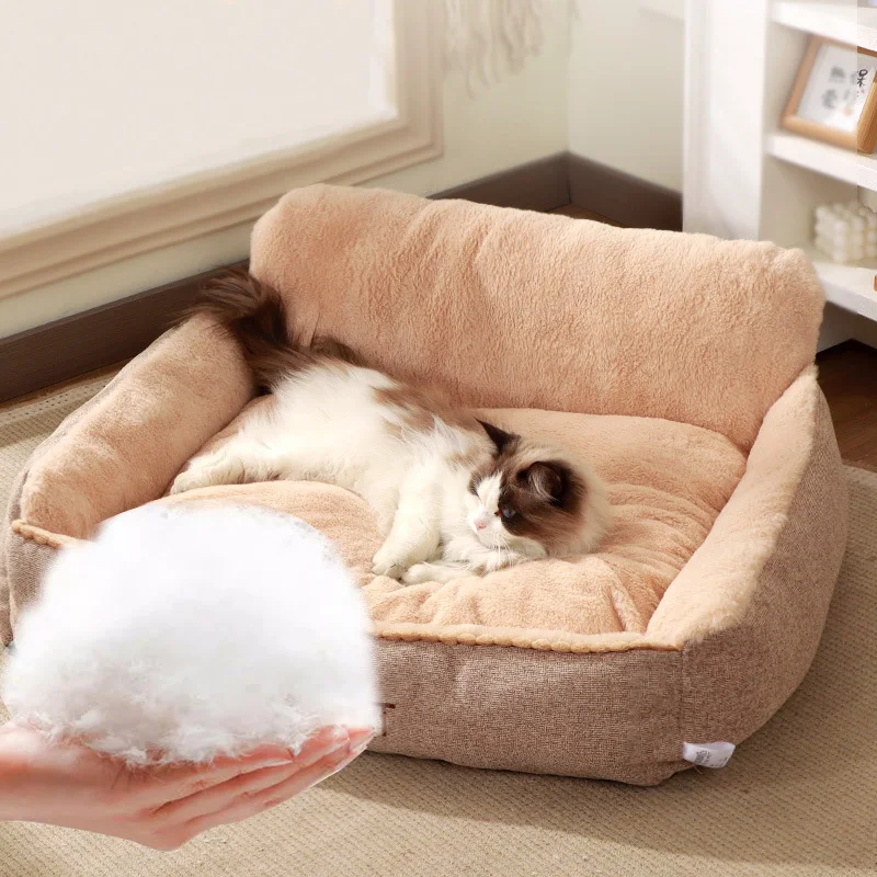 Cama cálida de invierno para perros, sofá lavable extraíble para mascotas, para perros pequeños y medianos, cama gruesa para dormir para cachorros, suministros para mascotas - imagen 3