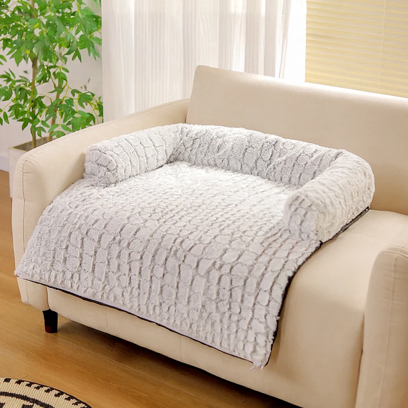 Sofá cálido de invierno para perros, cama para dormir extraíble y lavable para perros, estera para dormir suave y cómoda para gatos, perros pequeños y medianos - imagen 2