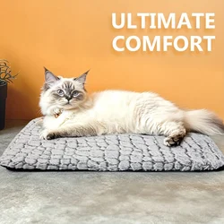 Cama autocalentable para gatos, almohadilla térmica suave para perros y gatos para interiores y exteriores, manta térmica lavable antideslizante para gatos