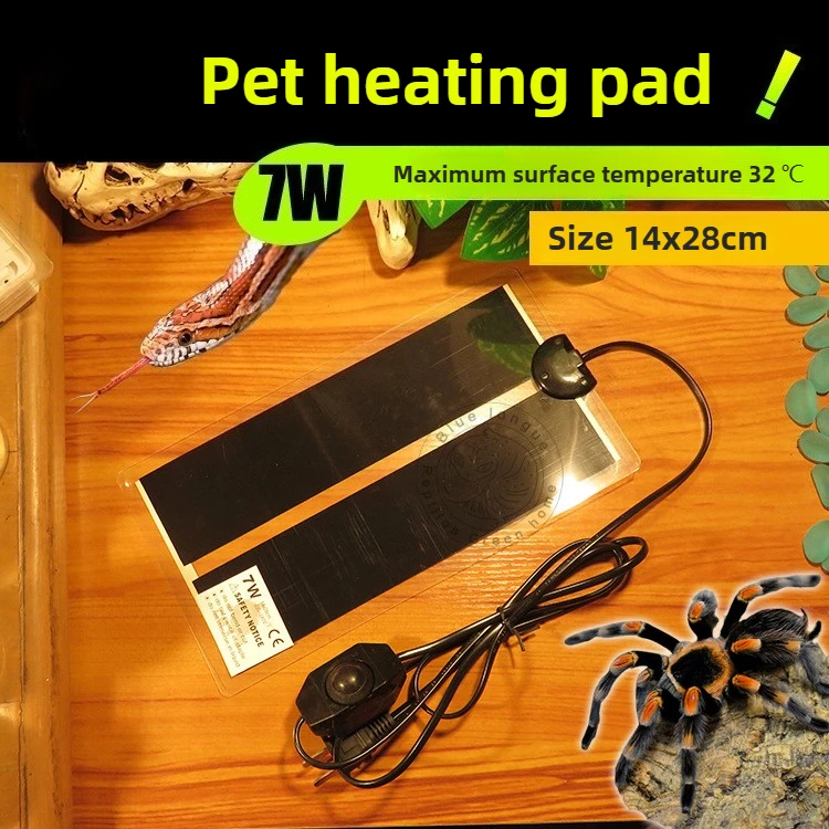 Estera calefactora de temperatura ajustable para reptiles, estera calefactora de invierno para mascotas, tortuga, araña, rana con cuernos, productos para reptiles