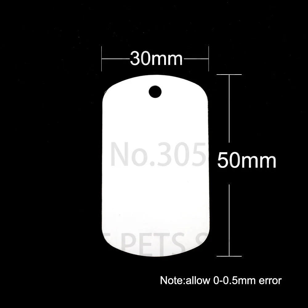 Accesorios para Collar de mascotas, colgante de etiqueta de perro por sublimación, impresión de transferencia personalizada, etiqueta en blanco personalizada, 20 piezas - imagen 2